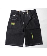 New Foundation LRG Roots Black Denim Embroidered Men&#39;s Shorts Size 33 Reg. - £23.56 GBP