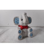 ANTHROPOMORPHIC Elephant SINGLE Shaker Ceramic 3&quot; Grey Quilt-like Elephant - £3.94 GBP