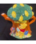 Winnie the Pooh Teapot Tree house Ceramic Disney Mr. Sanders 7&quot; Tall - $21.03