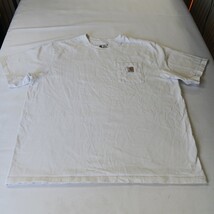 Carhartt K87 WHT Loose Fit Heavyweight Men's White Short Sleeve Cotton Shirt 2XL image 11