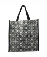 Longaberger Tote Bag Black White Flower Design Monocharomatic Women Shou... - €12,16 EUR