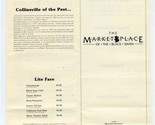 The Market Place of the Black Swan Souvenir Menu Collinsville Illinois  - $13.86