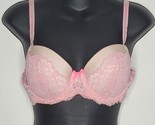 Victorias Secret Dream Angels Demi Pink Lace Bra Womens 36C Padded Lined... - £15.67 GBP