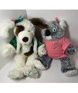 Lot of two Build a bear baby Koala and shaggy dog w/ sound Plush Stuffed... - £9.60 GBP