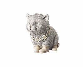 Pudgy Pals Cat in Rain Boots Garden Statue Figurine 7.75 Inches - $43.98