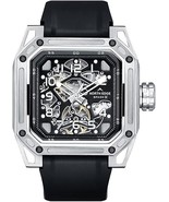 North Edge Space X Seagull Movement Skeleton Automatic Mechanical Silver... - $173.95 CAD