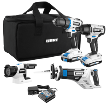 HART 20-Volt Cordless 4 Tool Combo Kit HPCK412B - £224.40 GBP