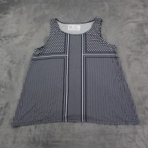 Casual Shirt Womens Black Polka Dot Scoop Neck Sleeveless Pullover Tank Top - £18.27 GBP