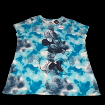 Disney Tye-dye Minnie Mouse Womens XL Family Fun Shirt Blue Short Sleeve... - $12.99