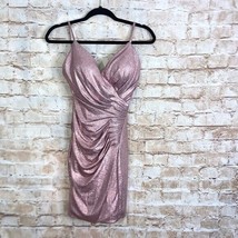 Jovani Pink Ruched Mini Dress Size 00 #1851 - £59.21 GBP