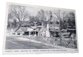 Yosemite Forks Junction on California Hwy. 41 Bass Lake Rd. Yosemite POSTCARD PC - £7.63 GBP