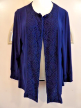 Antthony Origional  Navy Blue Long Sleeve Open Front Jacket 1X - £8.12 GBP