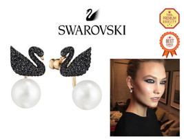 [SWAROVSKI] Iconic Swan Earring 5193949 Women&#39;s Jewelry - £155.87 GBP