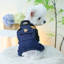 Dog Clothes, Dog and Cat Black Punk Overalls, Dog Denim Clothing, Puppy ... - £23.59 GBP