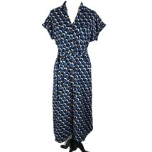 Boden Thomasina Jersey Shirt Dress Blue Black pelican pattern size 10L NWT - $1,044.72 MXN