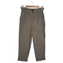 Madewell Pants Womens 6 Paperbag Waist Glen Plaid High Rise Slacks Trousers Gray - £24.50 GBP