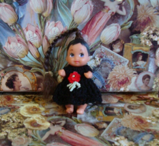 Hand Crochet Dress For Barbie Baby Krissy Or Same Size Dolls #150 - £9.40 GBP