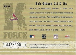 2004 Leaf Certified Cuts K Force Bob Gibson 11 Cardinals 442/500 - £0.78 GBP