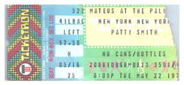 Patti Smith Concert Ticket Stub May 22 1979 New York City Palladium - $44.54