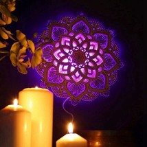 Mandala Art Wall Decor, Valentine Day Gifts, Wall Lights Home Decor Calm... - $97.91