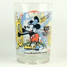 McDonalds Glass Tumbler Walt Disney Mickey Mouse Donald Duck Pluto 100 Years