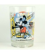 McDonalds Glass Tumbler Walt Disney Mickey Mouse Donald Duck Pluto 100 Y... - €11,36 EUR