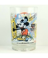 McDonalds Glass Tumbler Walt Disney Mickey Mouse Donald Duck Pluto 100 Y... - £10.38 GBP