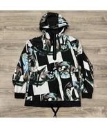 Nike NSW Womens XS Black White Marble Half Zip Windbreaker Hooded Jacket - $40.73 CAD
