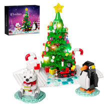 Christmas Tree Snowman Model Lighting Decoration Building Blocks Bricks Toy Gift - £54.70 GBP+