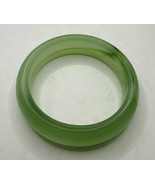 Certified Green Nephrite Jade Bangle Bracelet 19 cm / 7.75” Rounded Cuff - $108.53 CAD