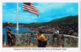 Caribbean Islands Postcard US Virgin Islands Charlotte Amalie Bluebeard&#39;s Castle - £2.84 GBP