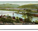 Allegheny River Sharpsburg Bridge Pittsburg Pennsylvania PA 1908 DB Post... - $3.91