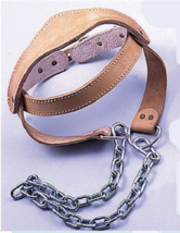 Imported Leather Padded Head Harness w/Heavy Duty Chain &amp; Hook - £39.52 GBP