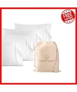 Cooling 1000 TC White Pillowcases - 4 Pack of Durable Egyptian Cotton Co... - $70.23 CAD