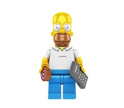 Homer Simpson with remote  The Simpsons Cartoon Minifigure - £4.78 GBP