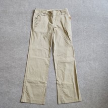Michael Kors Straight Dress Pants Womens Size 2 Brown Textured Stripe Stretch - £20.24 GBP