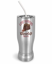 PixiDoodle Dark Chocolate Desserts Valentines Day Baker Insulated Coffee Mug Tum - $33.59+