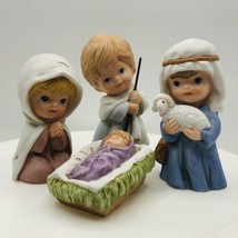 HOMCO Nativity #5258 4 piece Home Interiors Baby Jesus Mary Joseph Shepherd - £19.72 GBP