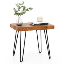 Rectangular Reclaimed Recycled Teak Wood End Table - Color: Brown - £58.18 GBP