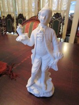 Parian Bisque Figurine Victorian Gentleman with A Flower 10&quot; - $864.40 MXN