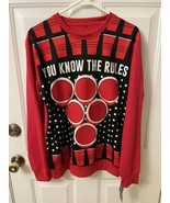 Beer Pong Sweater American Rag Brand You Know The Rules MD Ugly Sweater - $33.85 CAD