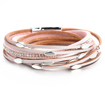 Amorcome Leather Bracelets For Women Bracelets &amp; Bangles Leaf Charm Boho Multi L - £10.46 GBP