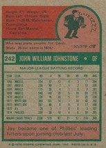 1975 Topps Mini Jay Johnstone 242 Phillies VG - £0.80 GBP