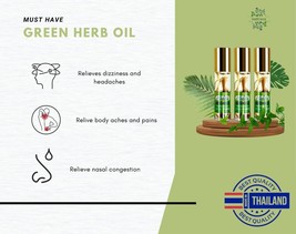 Herbal Oil balm, ginseng root, Green Herb 8 cc. GREEN HERB OIL - £9.97 GBP+