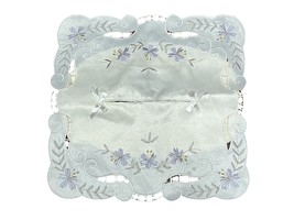 Vintage 11” Full Size Rectangle Tissue Box Cover Floral Appliqué Embroid... - £22.04 GBP