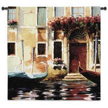 53x53 VENETIAN GONDOLAS II Venice Italy Europe Boats Water Tapestry Wall... - $178.20