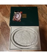 NIB Mikasa Nativity Oval Plate 9&quot; Thick Glass Platter Christmas &amp; Stand ... - $19.14 CAD