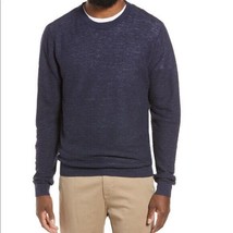 Nordstrom Men’s Linen &amp; Cotton Crewneck Sweater, Navy, Size XL, NWT - £36.15 GBP