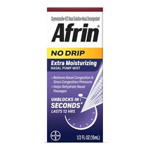 Afrin No Drip Extra Moisturizing 12 Hour Nasal Congestion Relief Pump Mist, Sinu - $16.99