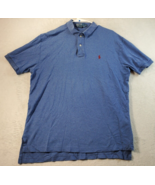 Polo Ralph Lauren Polo Shirt Men Large Blue 100% Cotton Short Sleeve Sli... - $21.17 CAD